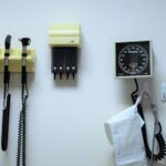 Medical equipment on a medical exam room wall